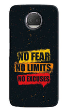 No Fear No Limits No Excuse Moto G5S plus Hard Case Back Cover by Casekaro