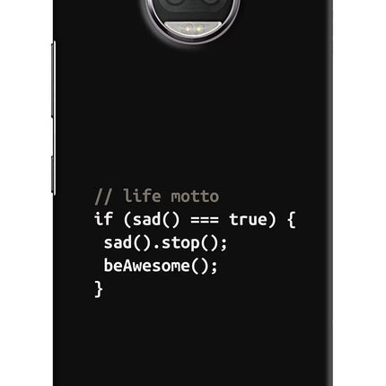 Life Motto Code Moto G5S plus Hard Case Back Cover by Casekaro