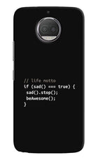 Life Motto Code Moto G5S plus Hard Case Back Cover by Casekaro