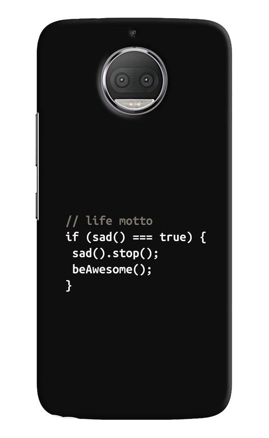 Life Motto Code Moto G5S plus Hard Case Back Cover by Casekaro