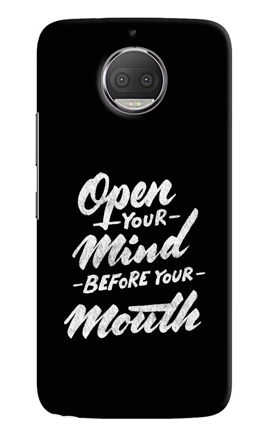 Open Your Mind Before Your Mouth Moto G5S plus Hard Case Back Cover by Casekaro