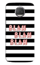 Blah Blah Blah Moto G5S plus Hard Case Back Cover by Casekaro