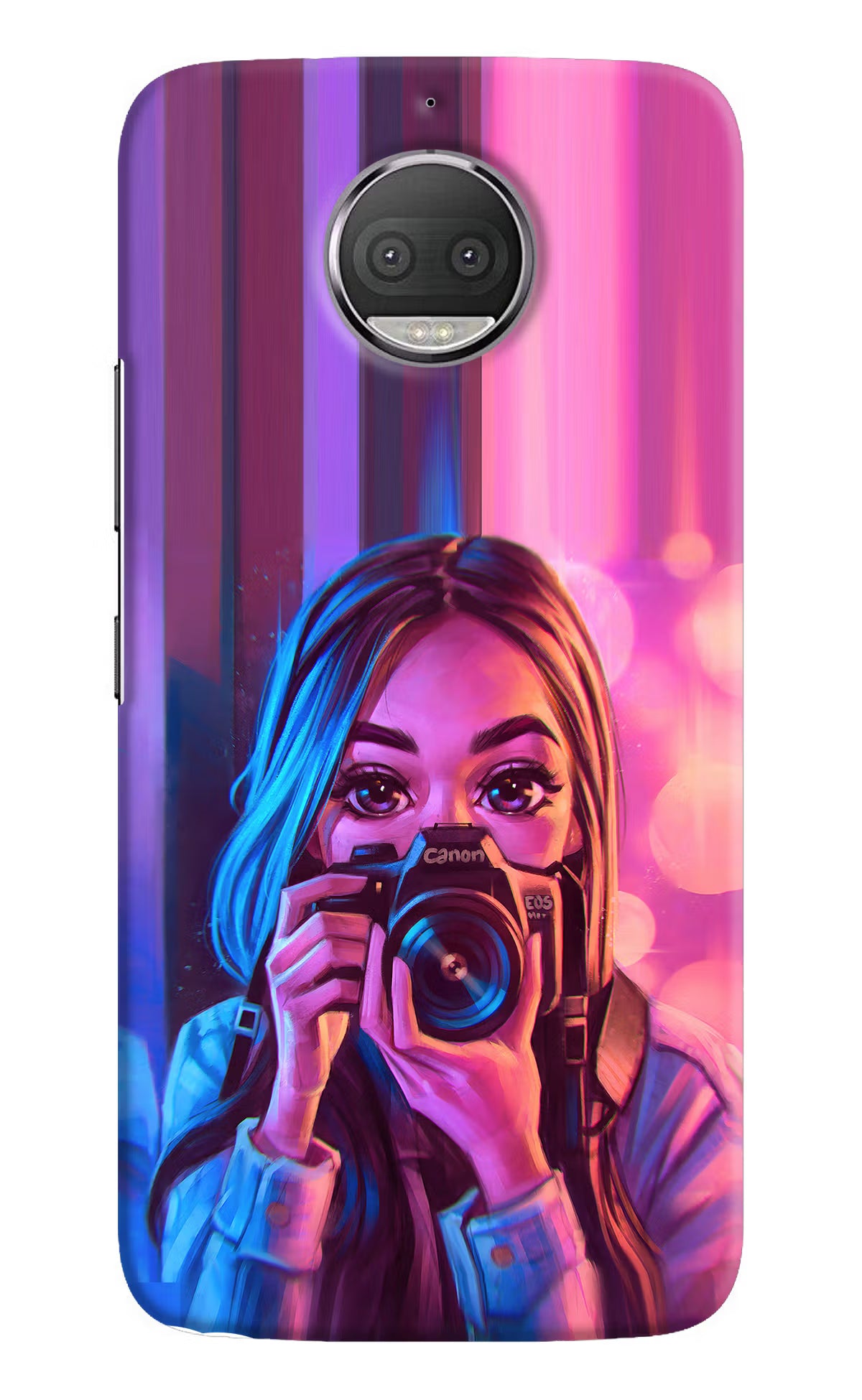 Girl Photographer Moto G5S plus Hard Case Back Cover by Casekaro