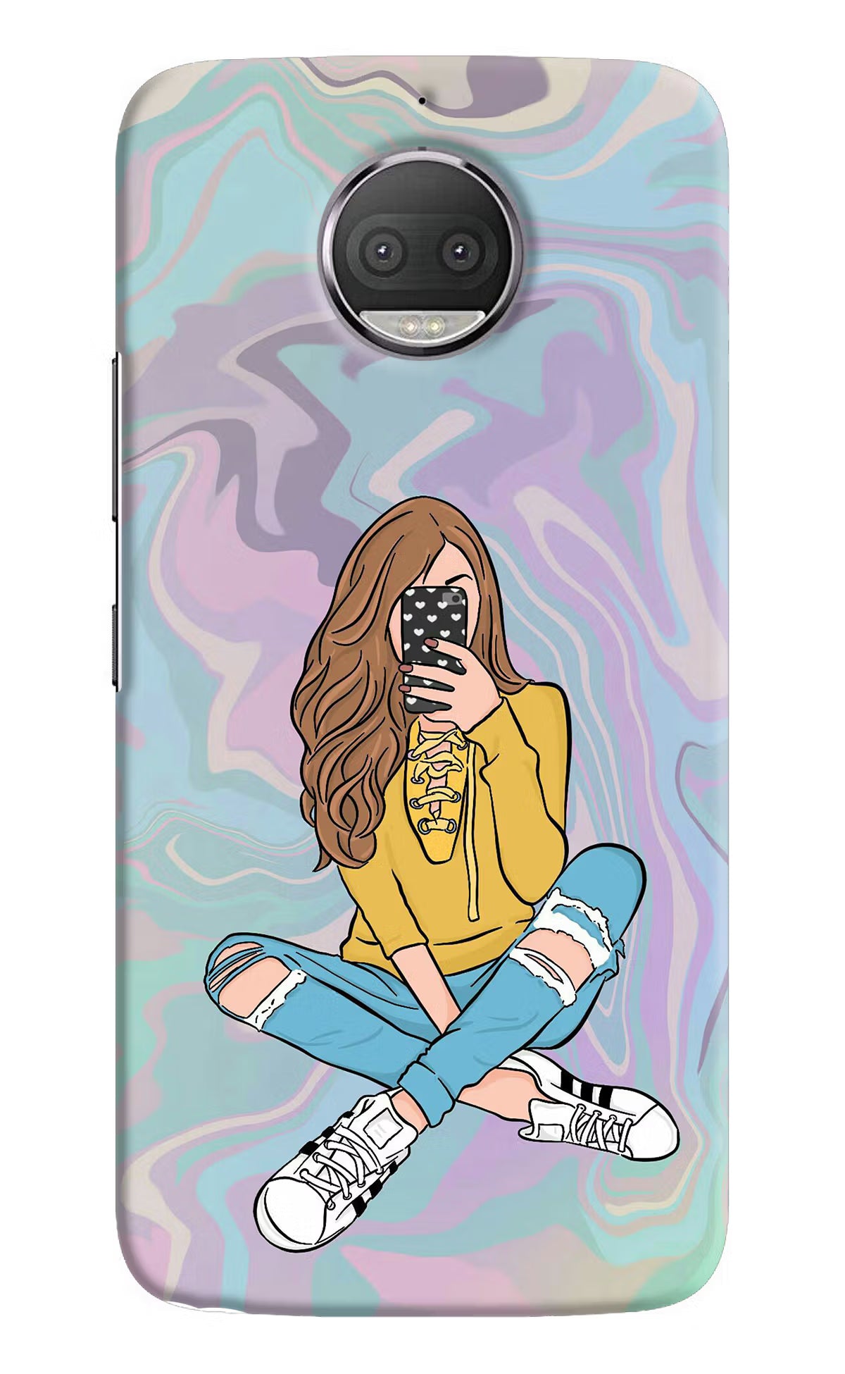 Selfie Girl Moto G5S plus Hard Case Back Cover by Casekaro