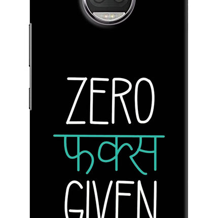 Zero Fucks Given Moto G5S plus Hard Case Back Cover by Casekaro