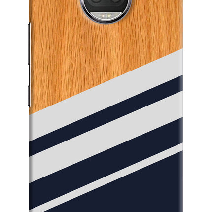 Blue and white wooden Moto G5S plus Hard Case Back Cover by Casekaro