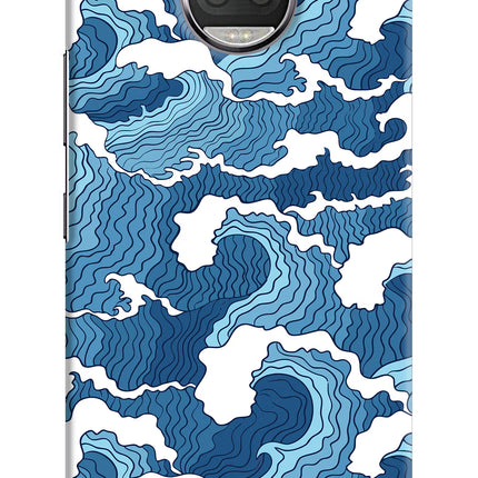 Blue Waves Moto G5S plus Hard Case Back Cover by Casekaro