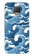 Blue Waves Moto G5S plus Hard Case Back Cover by Casekaro