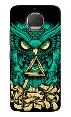 Green Owl Moto G5S plus Hard Case Back Cover by Casekaro