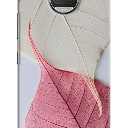 White Pink Leaf Moto G5S plus Hard Case Back Cover by Casekaro