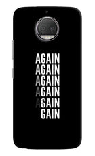 Again Again Gain Moto G5S plus Hard Case Back Cover by Casekaro