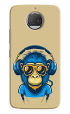 Monkey Headphone Moto G5S plus Hard Case Back Cover by Casekaro
