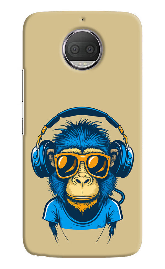 Monkey Headphone Moto G5S plus Hard Case Back Cover by Casekaro
