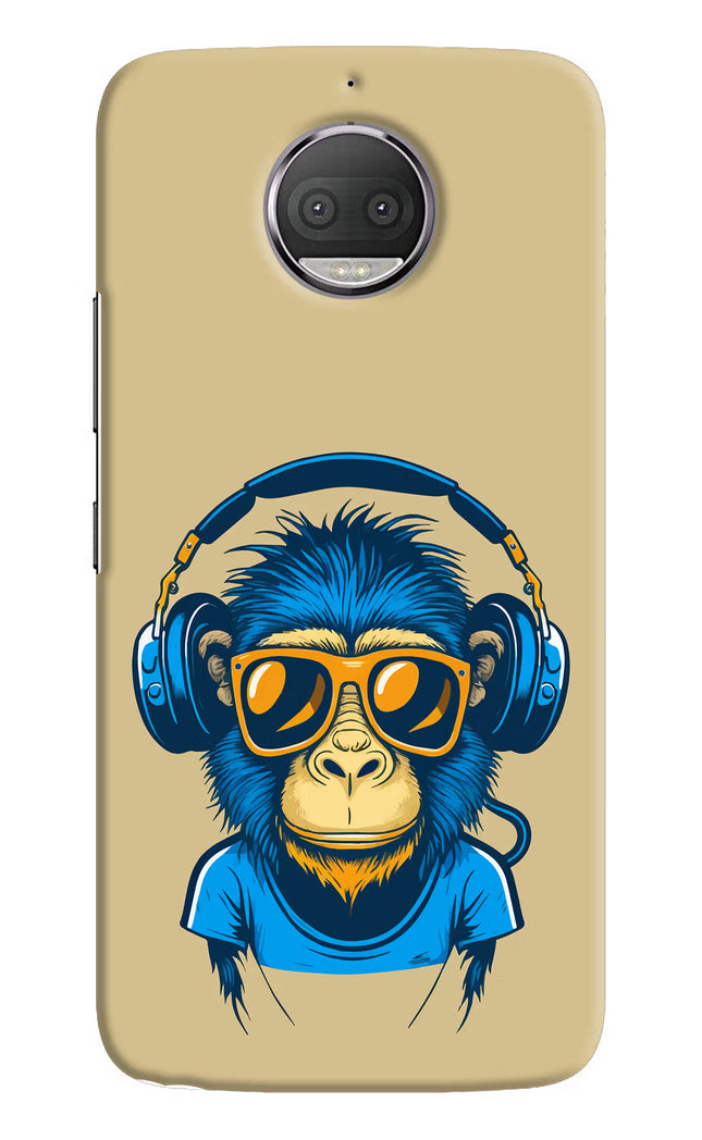 Monkey Headphone Moto G5S plus Hard Case Back Cover by Casekaro