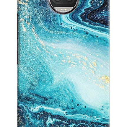Blue Glitter Marble Moto G5S plus Hard Case Back Cover by Casekaro