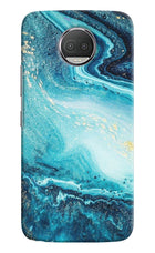 Blue Glitter Marble Moto G5S plus Hard Case Back Cover by Casekaro