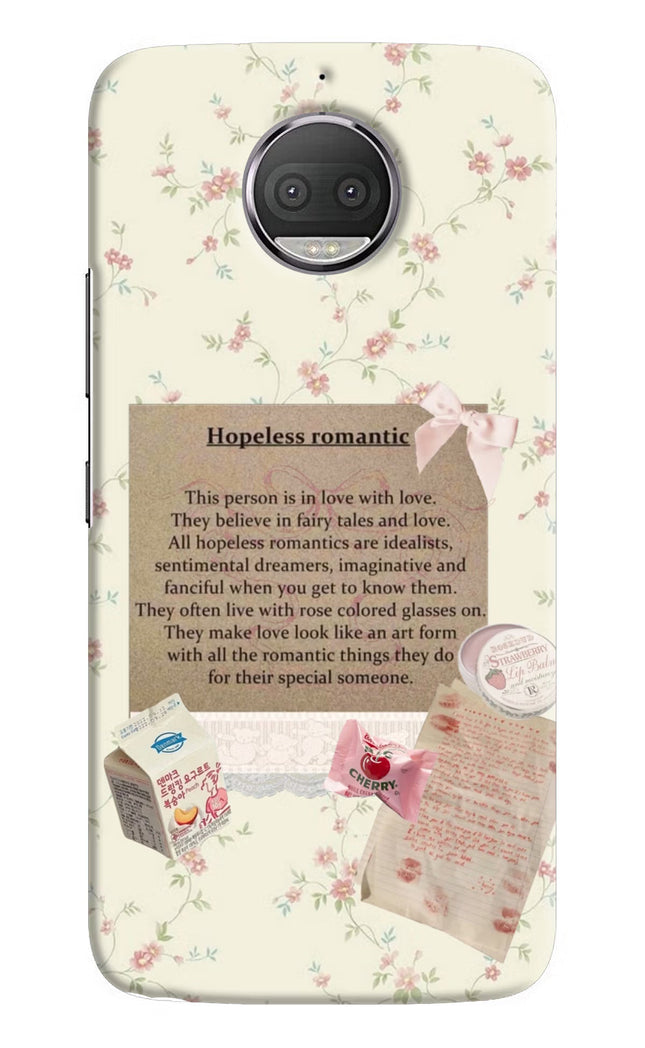 Hopeless Romantic Moto G5S plus Hard Case Back Cover by Casekaro