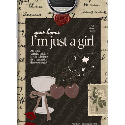 I am just a girl Moto G5S plus Hard Case Back Cover by Casekaro