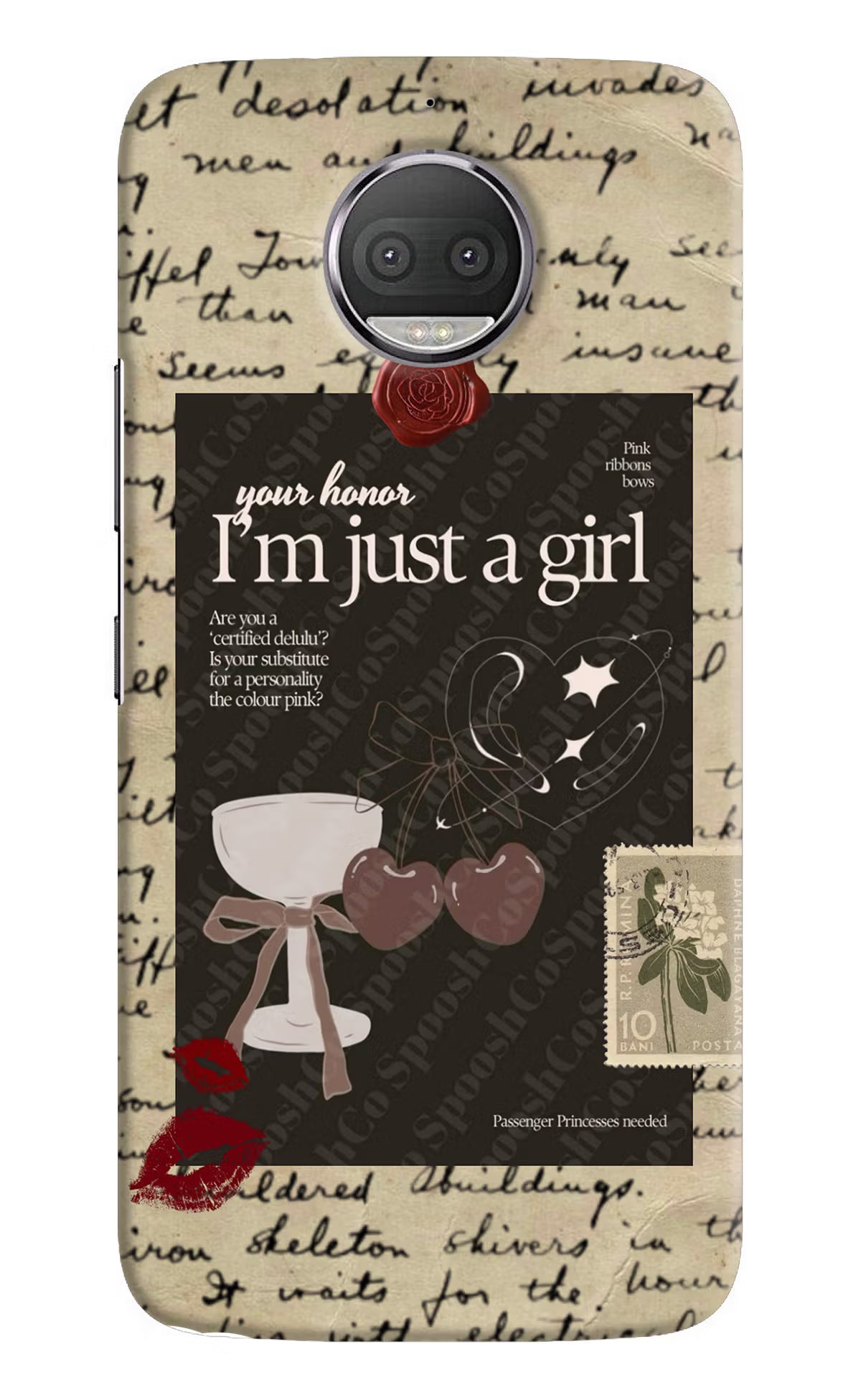 I am just a girl Moto G5S plus Hard Case Back Cover by Casekaro
