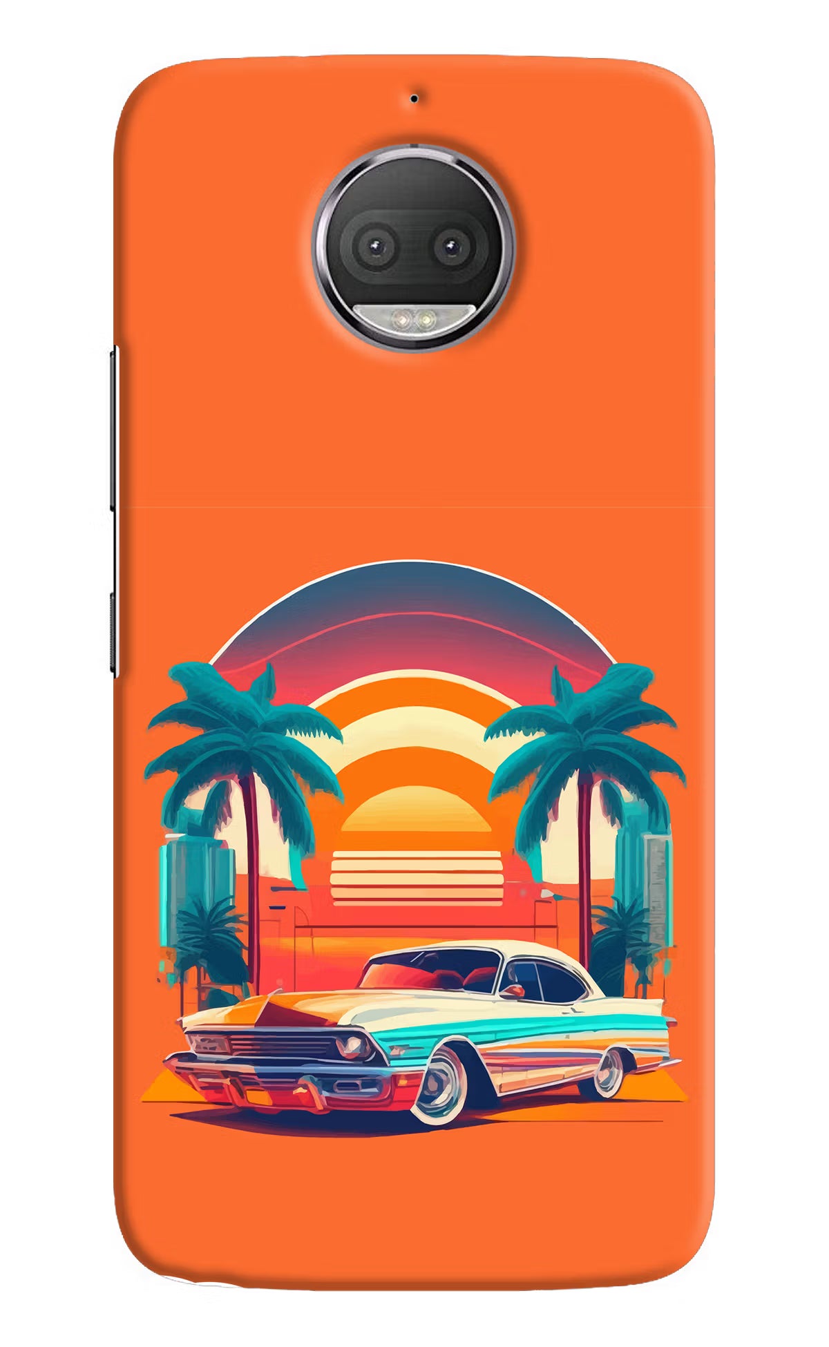 Palm Drive 80s Moto G5S plus Hard Case Back Cover by Casekaro