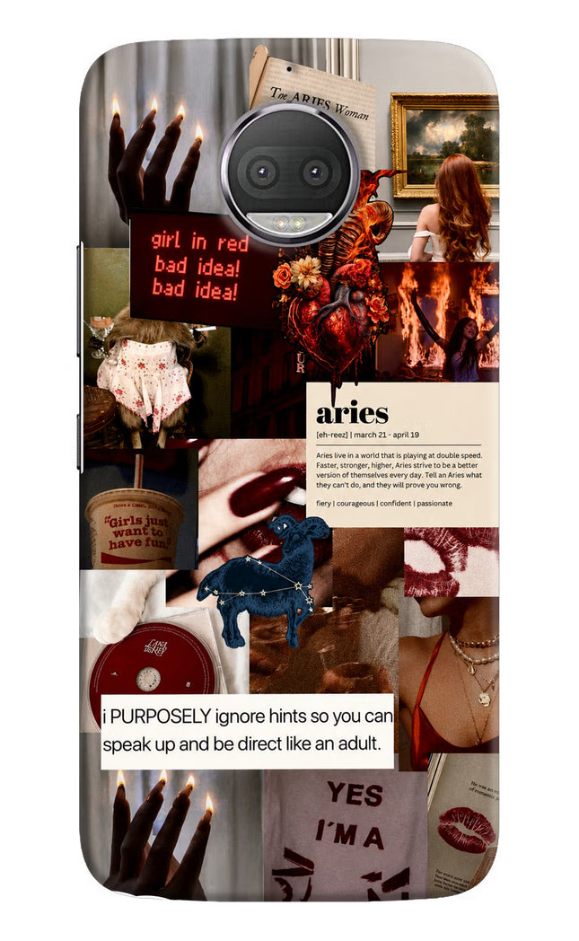 Zodiac Aries Moto G5S plus Hard Case Back Cover by Casekaro