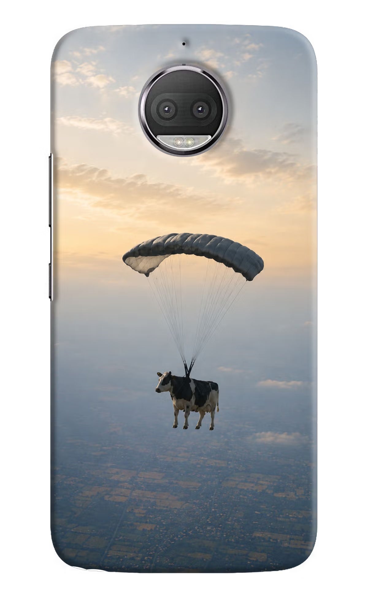 Skydiving Cow Moto G5S plus Back Cover