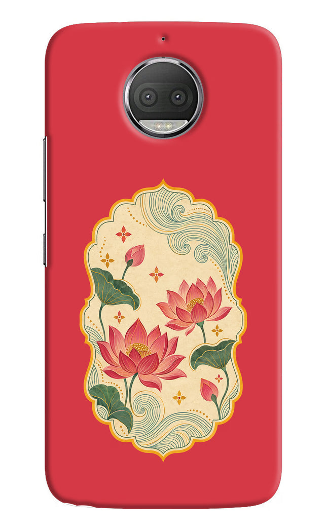 Pink Lotus Moto G5S plus Hard Case Back Cover by Casekaro