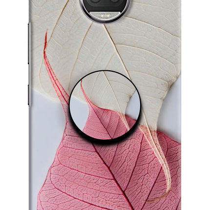 White Pink Leaf Moto G5S plus Pop Case by Casekaro