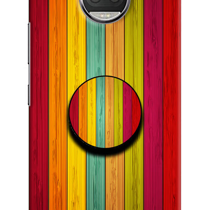 Multicolor Wooden Moto G5S plus Pop Case by Casekaro