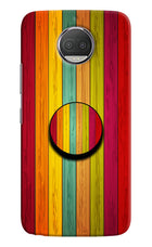 Multicolor Wooden Moto G5S plus Pop Case by Casekaro