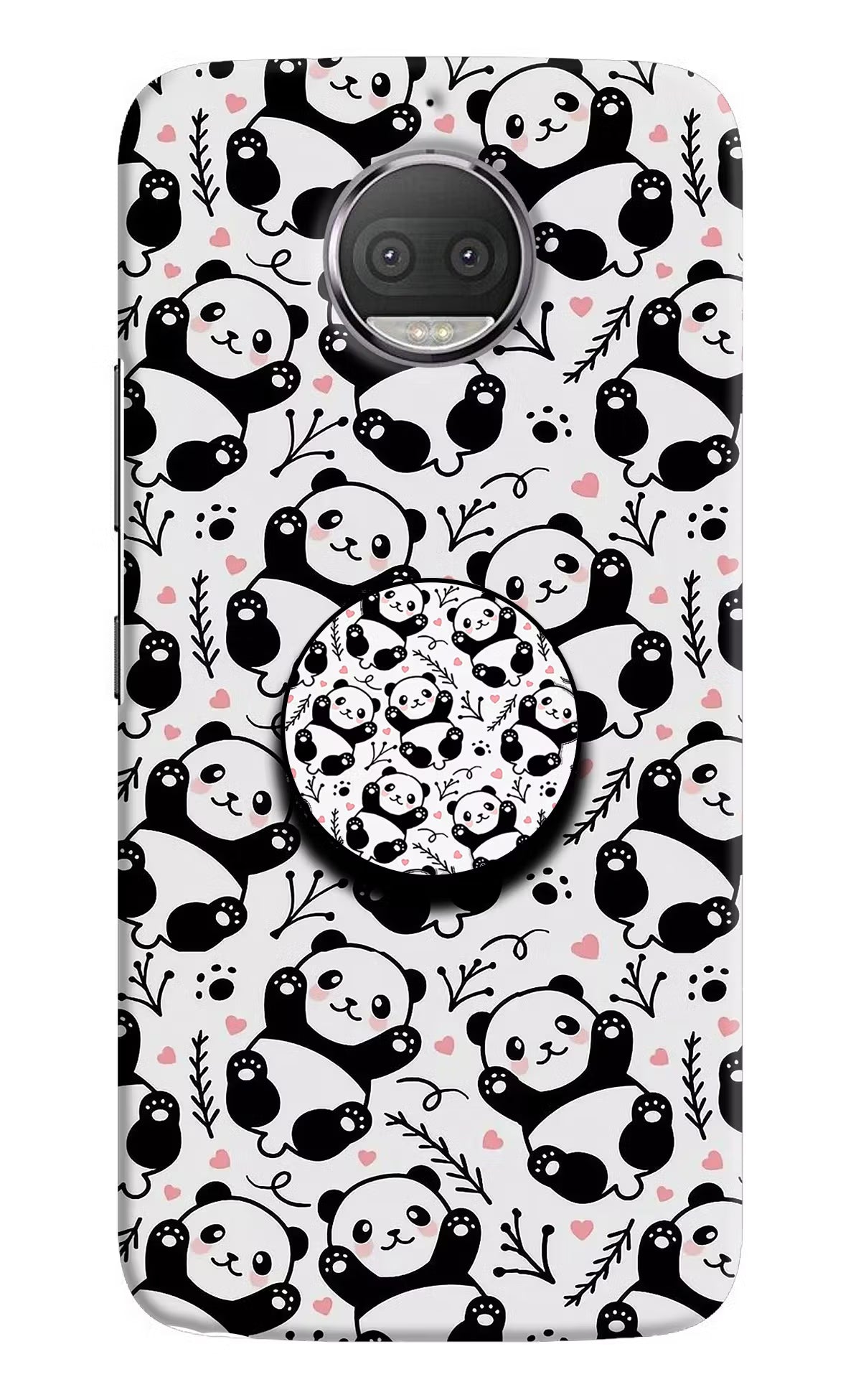Cute Panda Moto G5S plus Pop Case by Casekaro