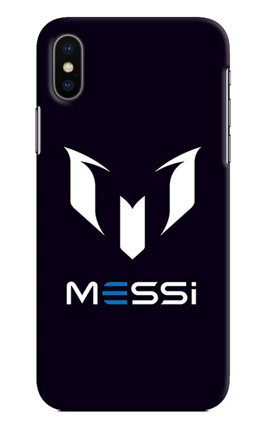 Messi Logo iPhone X Hard Case Back Cover by Casekaro