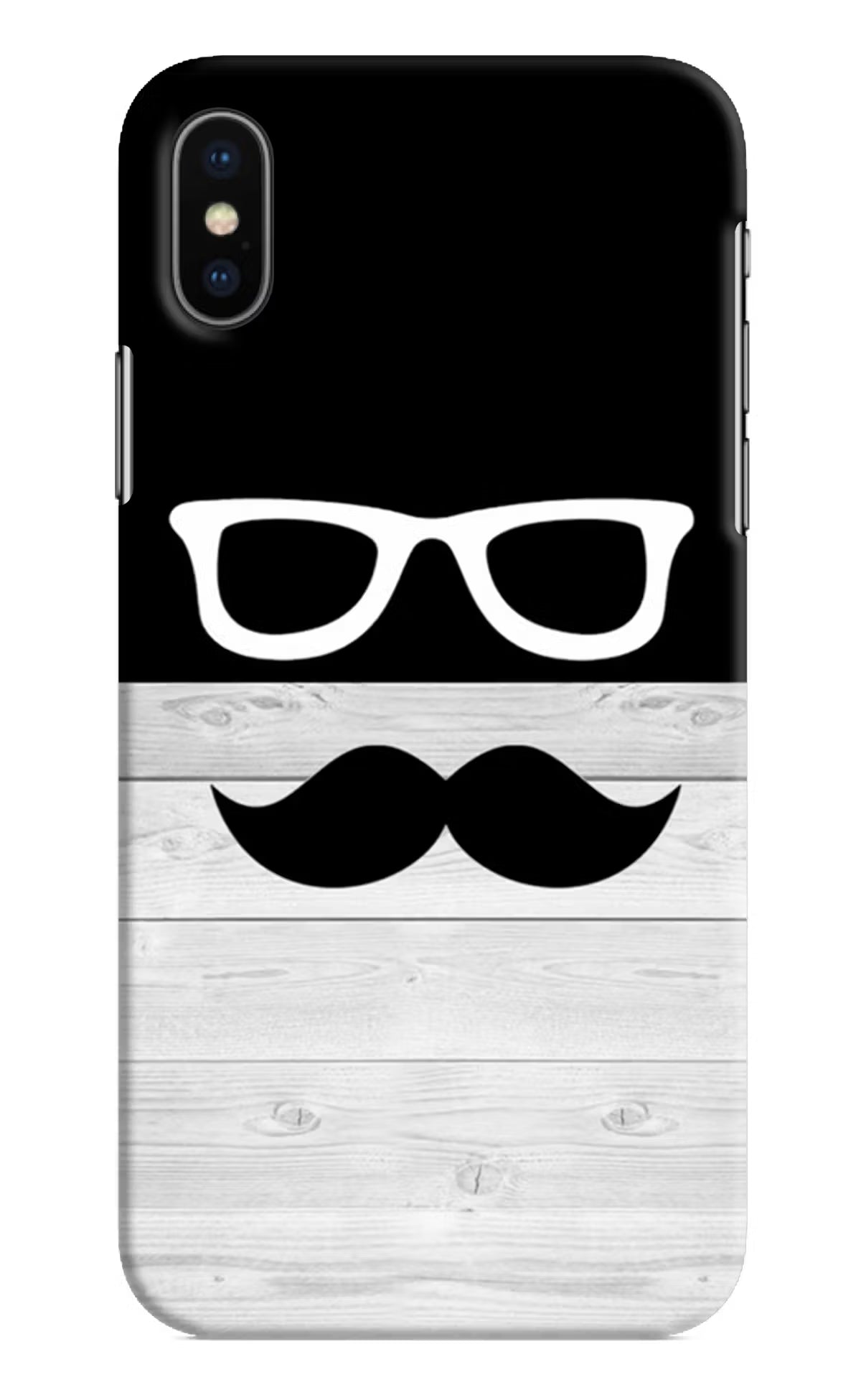 Mustache iPhone X Hard Case Back Cover by Casekaro