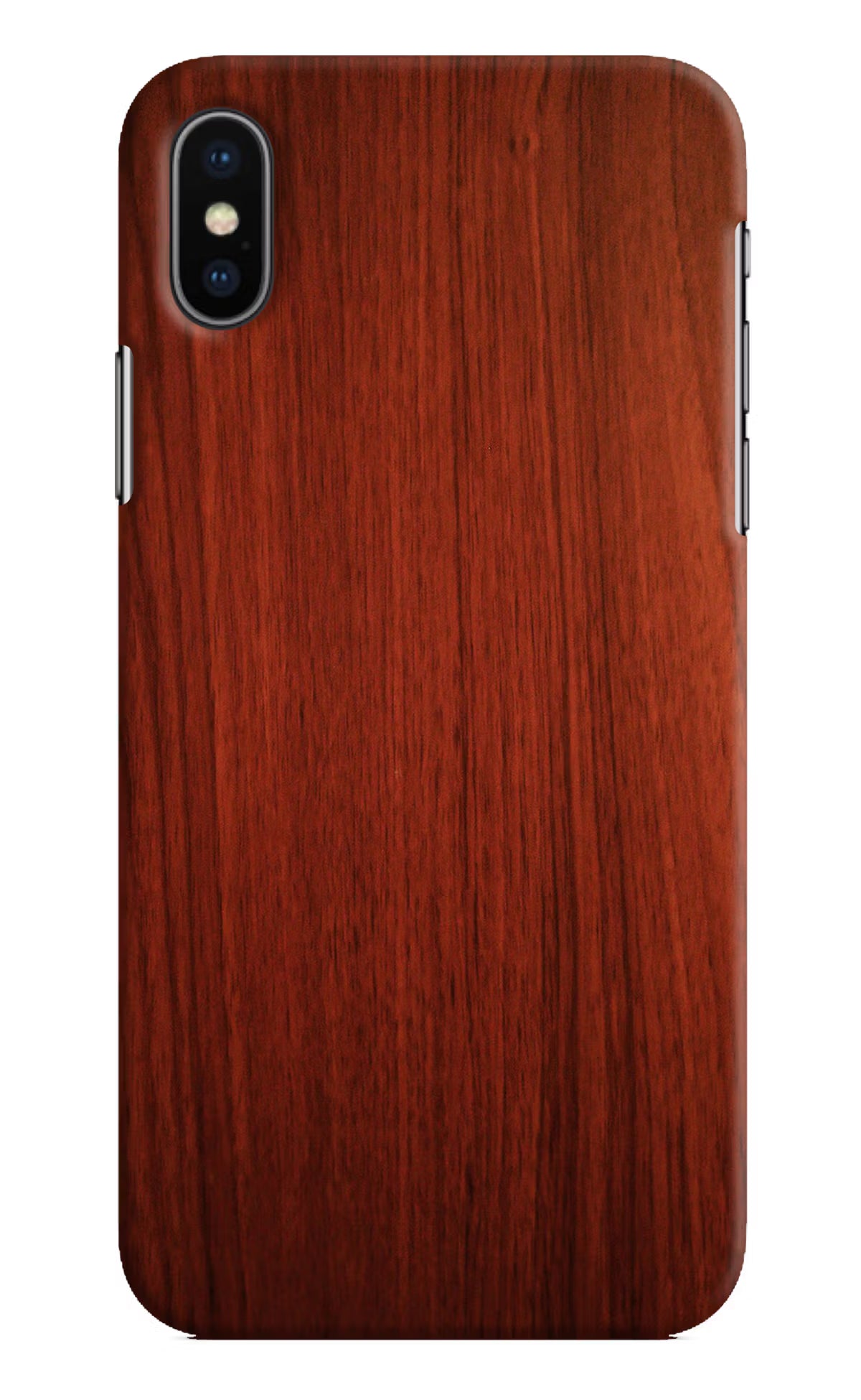 Wooden Plain Pattern iPhone X Hard Case Back Cover by Casekaro