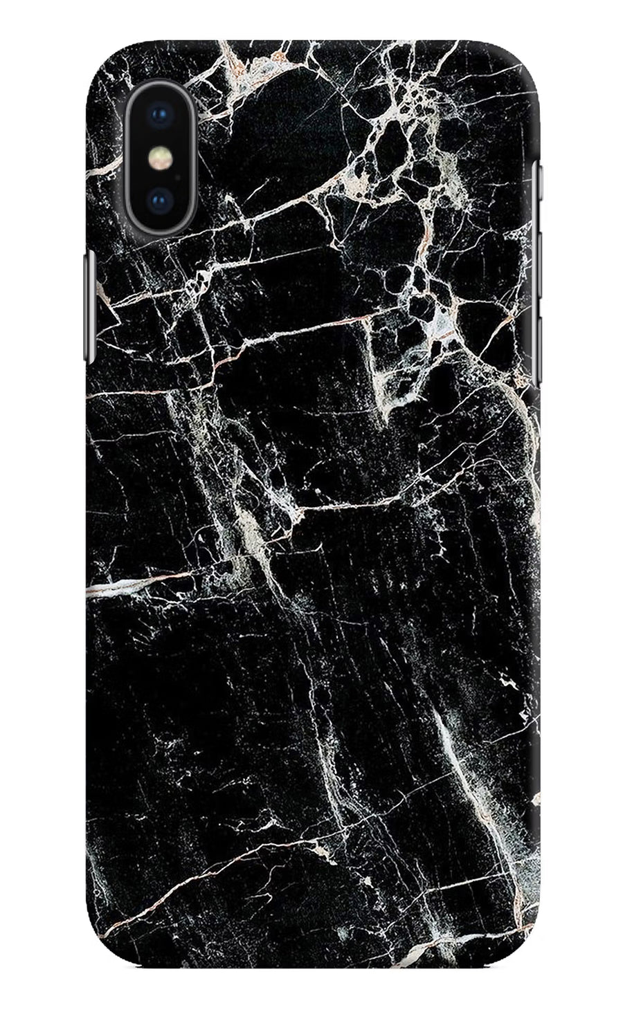 Black Marble Texture iPhone X Back Cover, Hard case
