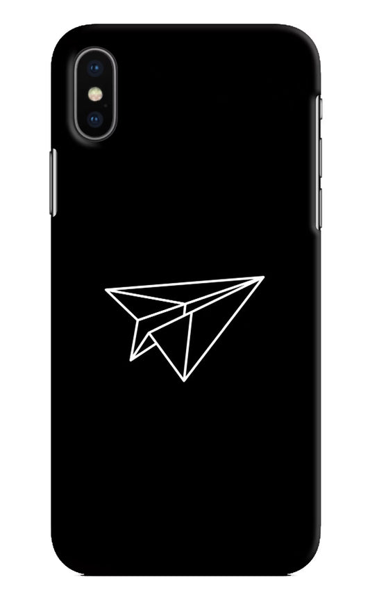 Paper Plane White iPhone X Hard Case Back Cover by Casekaro