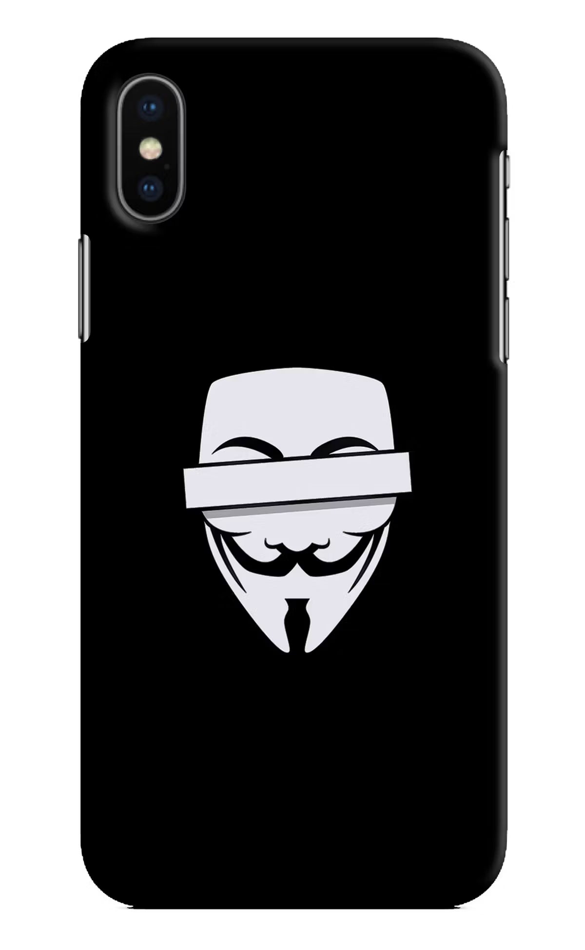 Anonymous Face iPhone X Hard Case Back Cover by Casekaro