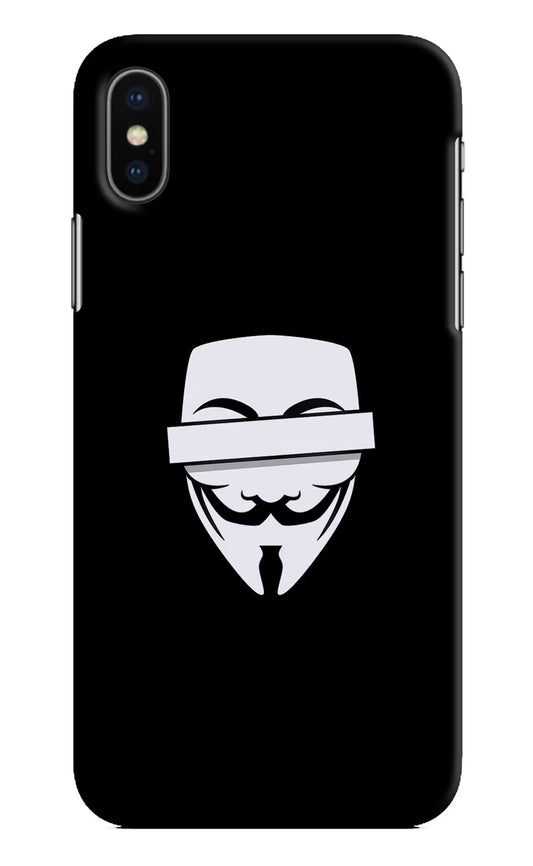 Anonymous Face iPhone X Hard Case Back Cover by Casekaro