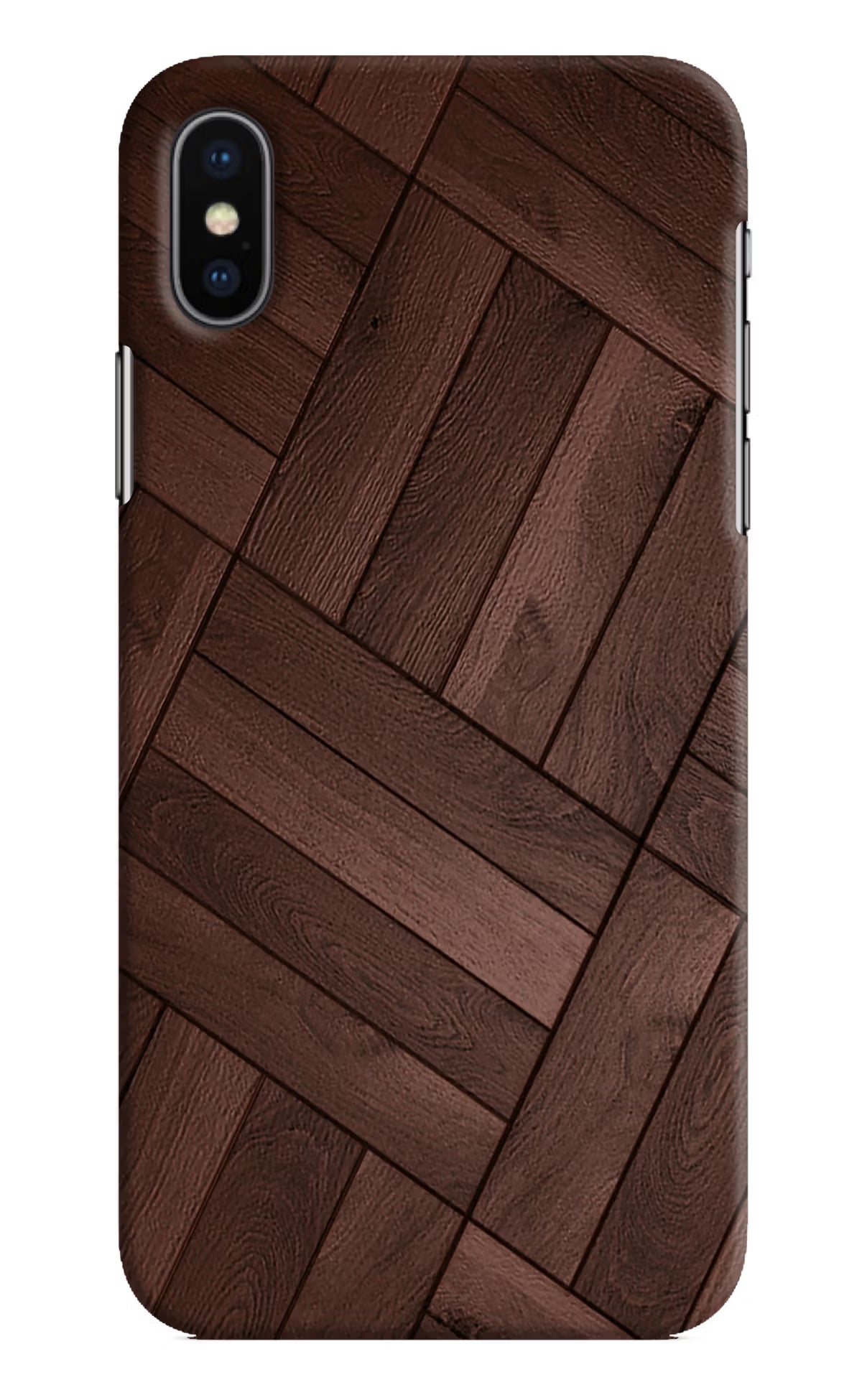 Wooden Texture Design iPhone X Hard Case Back Cover by Casekaro