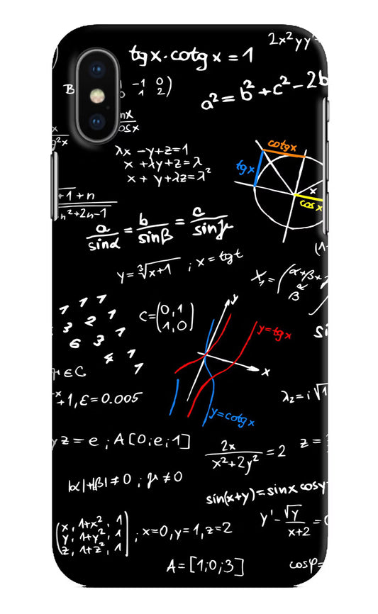 Mathematics Formula iPhone X Hard Case Back Cover by Casekaro