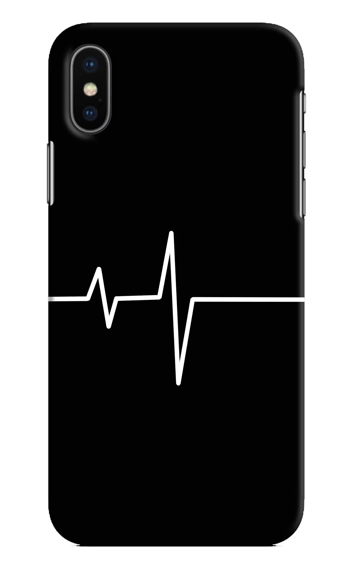 Heart Beats iPhone X Hard Case Back Cover by Casekaro