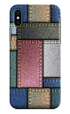 Multicolor Jeans iPhone X Hard Case Back Cover by Casekaro