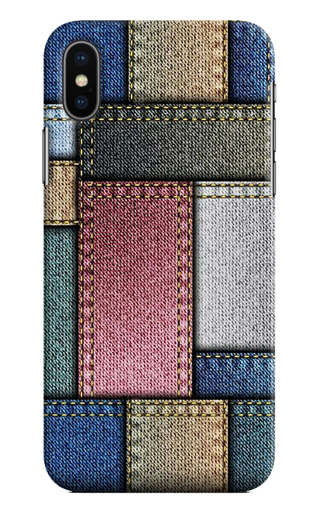 Multicolor Jeans iPhone X Hard Case Back Cover by Casekaro