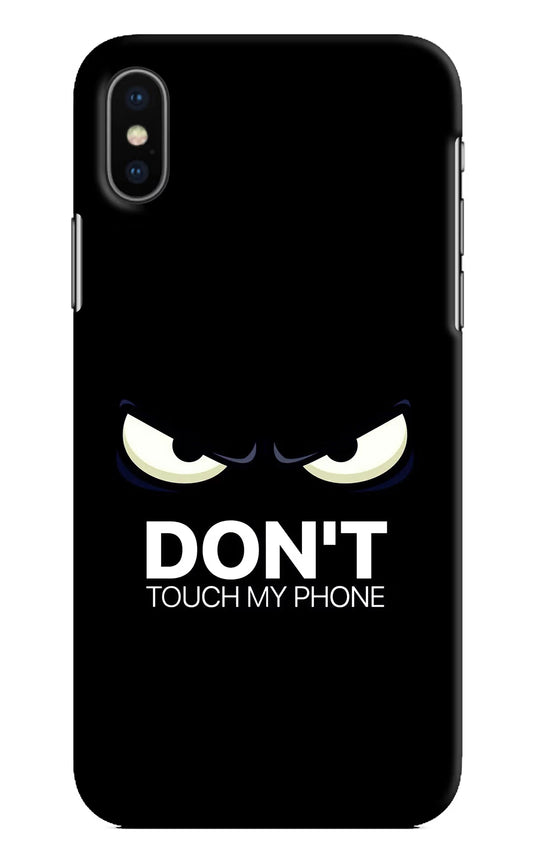 Don'T Touch My Phone iPhone X Hard Case Back Cover by Casekaro
