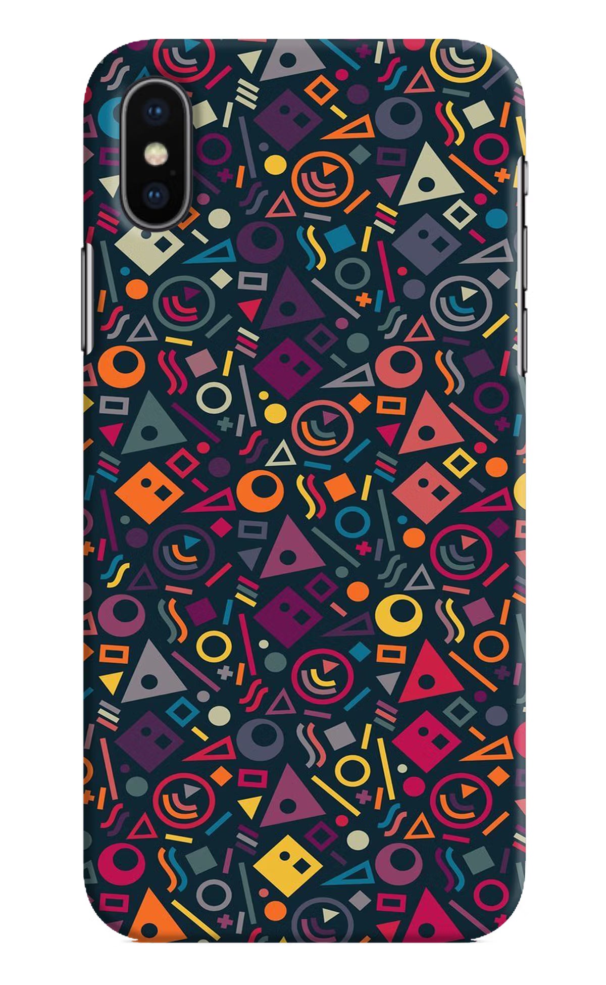 Geometric Abstract iPhone X Hard Case Back Cover by Casekaro