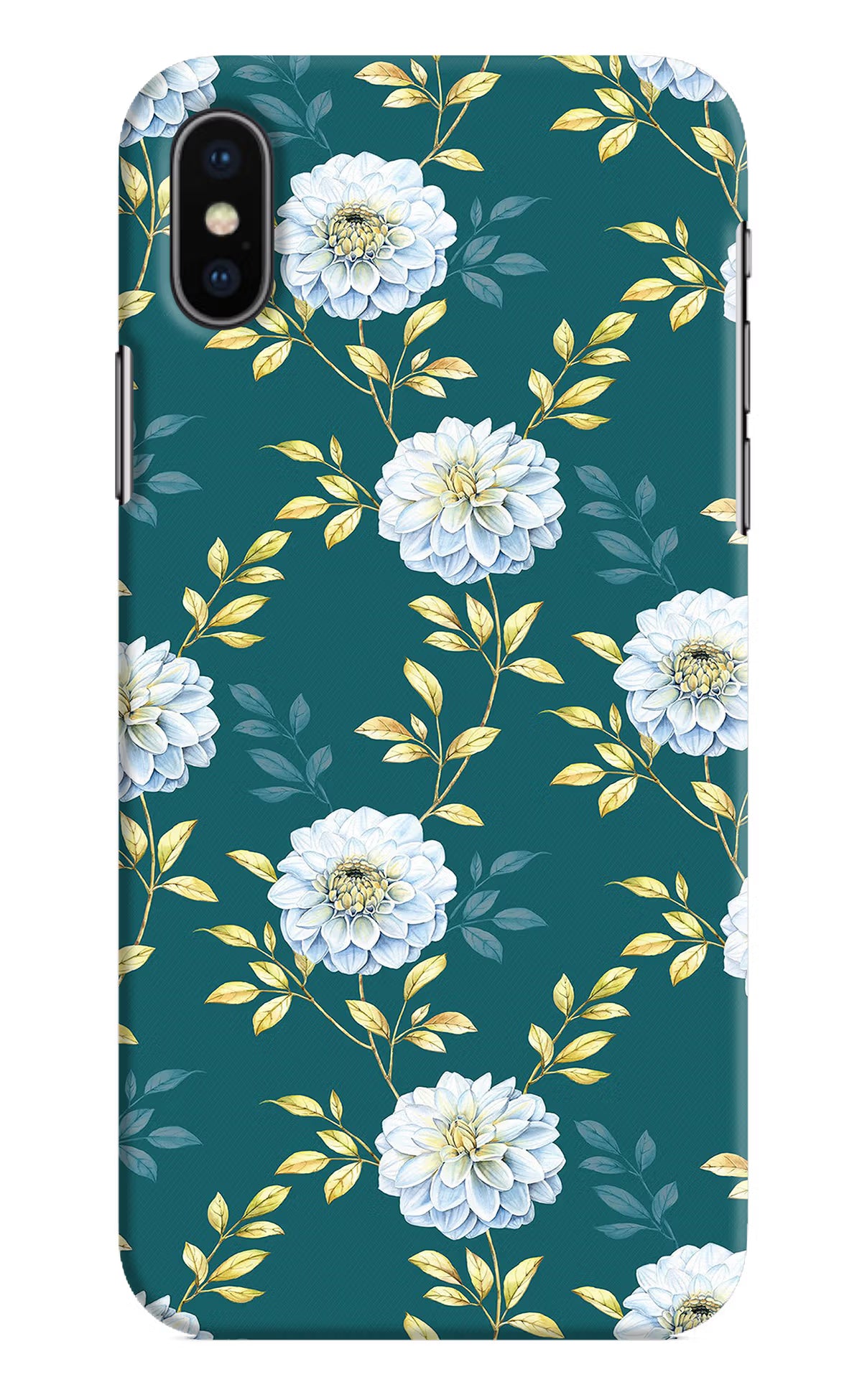 Flowers iPhone X Hard Case Back Cover by Casekaro
