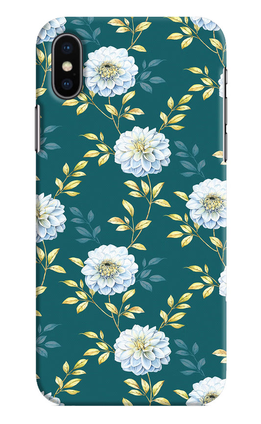 Flowers iPhone X Hard Case Back Cover by Casekaro