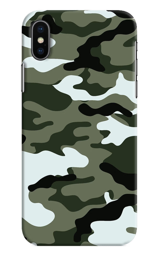 Camouflage iPhone X Hard Case Back Cover by Casekaro