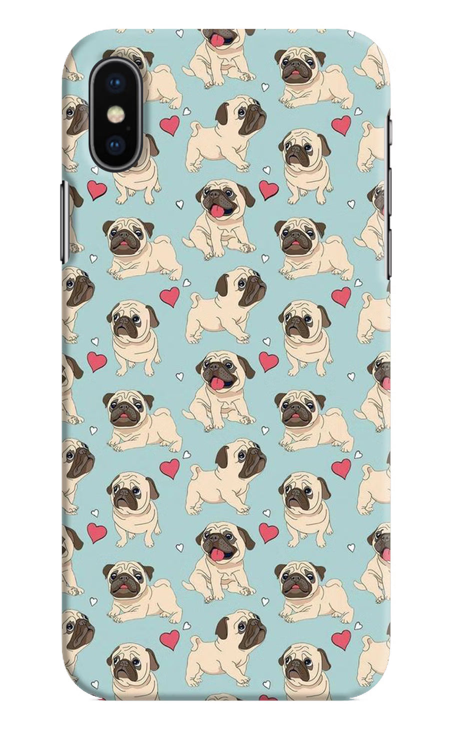 Pug Dog iPhone X Back Cover, Hard case