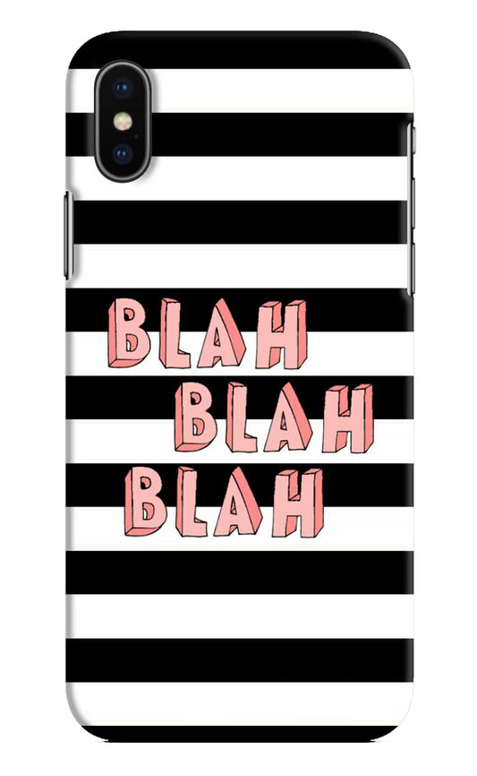 Blah Blah Blah iPhone X Hard Case Back Cover by Casekaro
